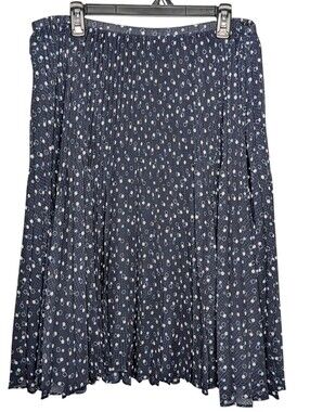 talbots woman skirt size 16W micro pleated abstract polka dot acaemia cottage